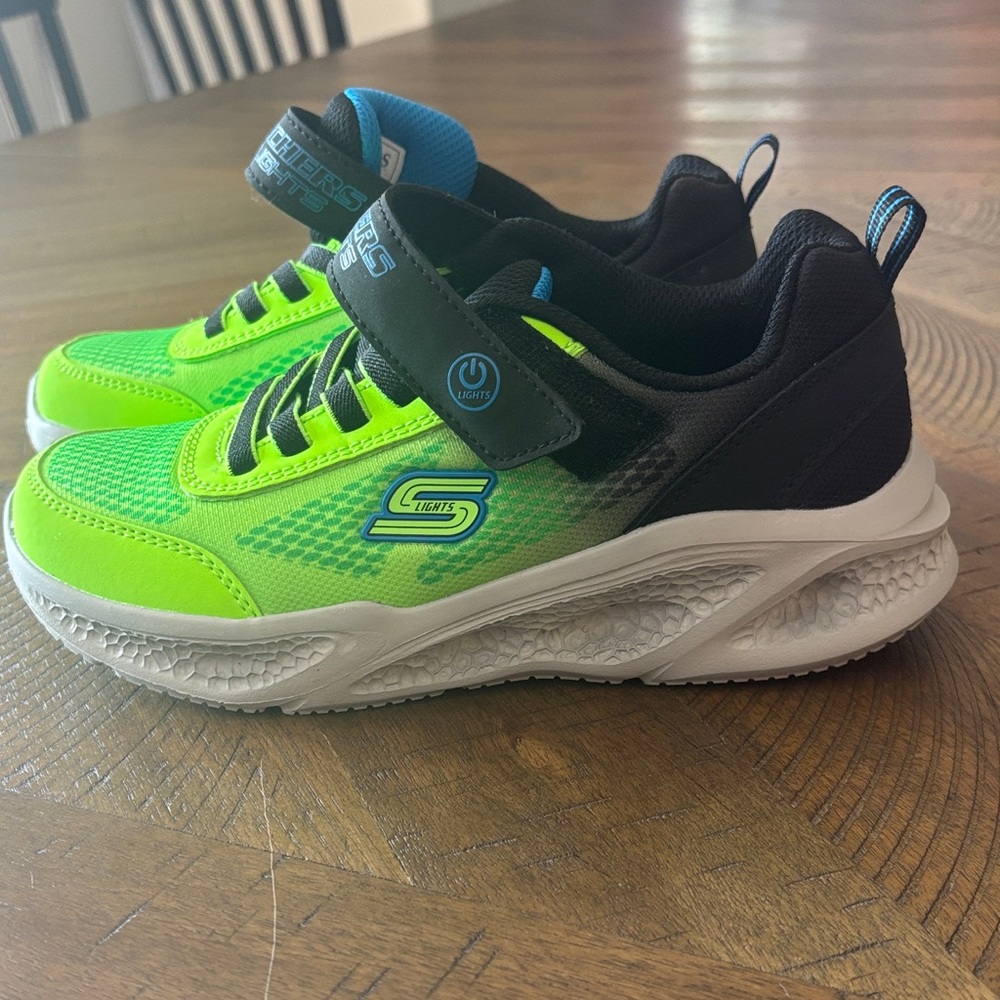 Skechers Kids' Bright Green and Black Sneakers